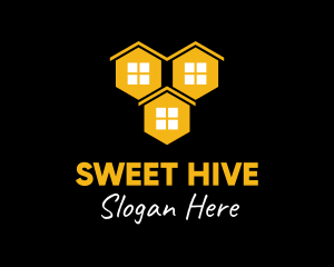 Hexagon Hive Home logo design