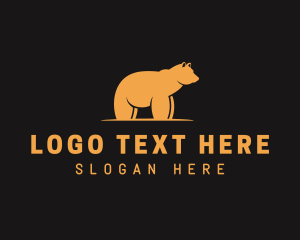 Gold Bear Animal logo