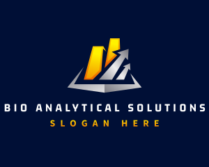 Arrow Graph Statistics logo design