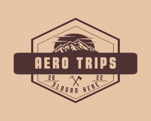 Mountain Trekking Trip logo design