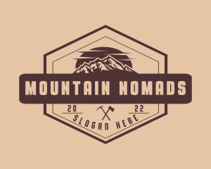 Mountain Trekking Trip logo design