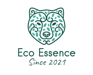 Green Eco Bear logo design