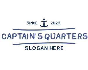 Nautical Anchor Wordmark logo design