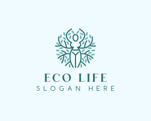 Eco Woman Tree logo design