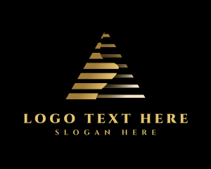 Gold Abstract Pyramid logo