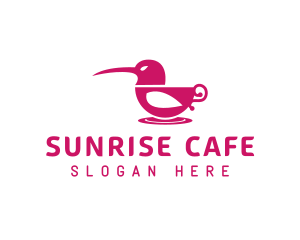 Hummingbird Cup Cafe logo design