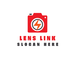 Thunder Lens Camera logo design