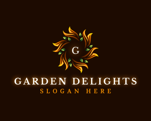 Sun Leaf Gardening logo design