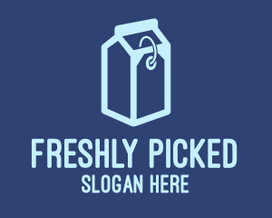 Milk Carton Price Tag  logo design