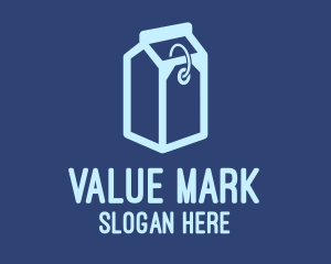 Milk Carton Price Tag  logo design