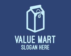 Milk Carton Price Tag  logo design