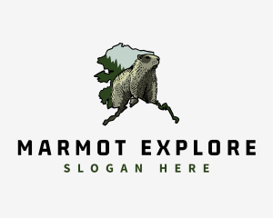 Alaska Marmot Animal logo