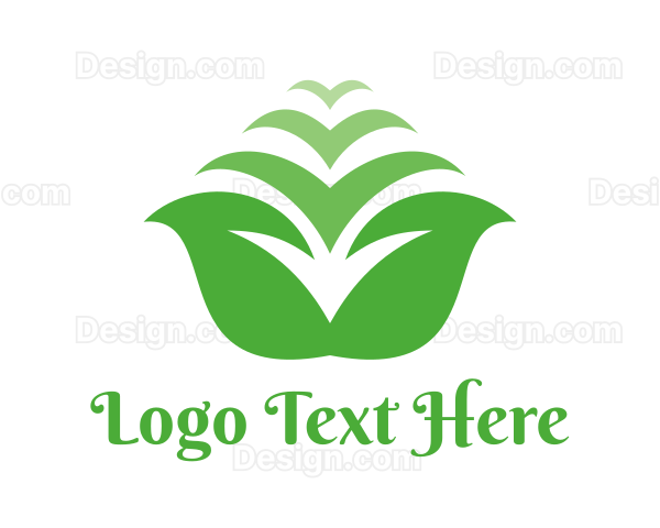 Orchid Flower Leaf Logo