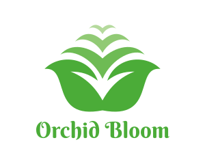 Orchid Flower Leaf  logo