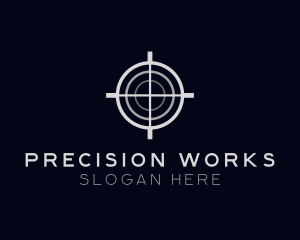 Sniper Target Crosshair logo design