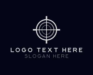 Shooter - Sniper Target Crosshair logo design