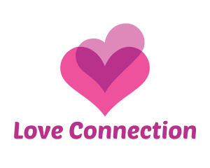 Pink Hearts Romance logo design