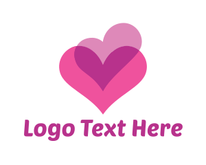 Romance - Pink Hearts Romance logo design