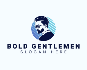 Masculine Beard Barber logo design