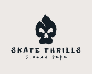 Rock Band Skull Tattoo logo design