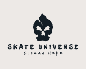 Rock Band Skull Tattoo logo design