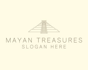 Mayan Pyramid History logo design