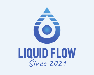 Blue Gradient Liquid  logo design