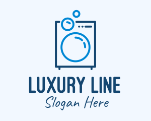 Washing Machine Line Art logo design