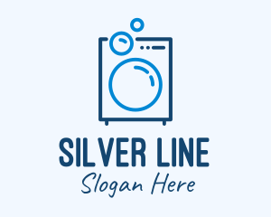 Washing Machine Line Art logo design