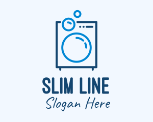 Washing Machine Line Art logo design