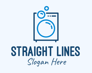 Washing Machine Line Art logo design