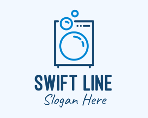 Washing Machine Line Art logo design