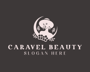 Woman Moon Beauty logo design