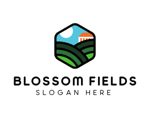 Mansion Field Landscape logo design