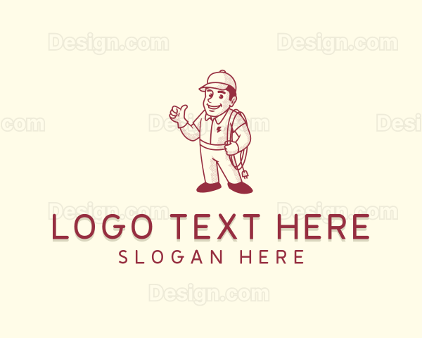 Retro Electrician Handyman Logo