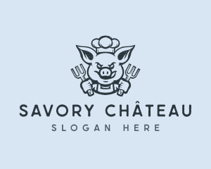 Pork Pig Chef logo design