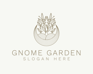 Moon Gardening Plant logo design