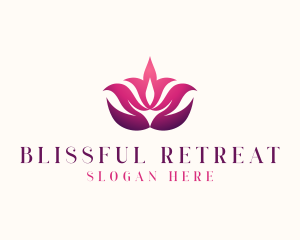 Lotus Zen Flower Spa logo design