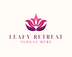 Lotus Zen Flower Spa logo design