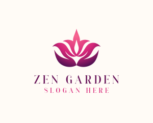 Lotus Zen Flower Spa logo design