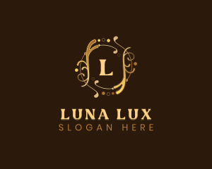 Luxury Cosmetic Beauty Wreath logo design