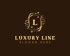 Luxury Cosmetic Beauty Wreath logo design