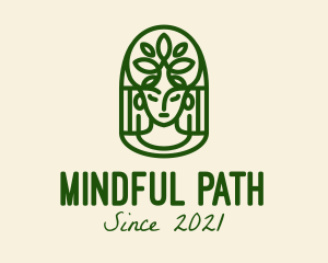 Zen Mindfulness Woman  logo design