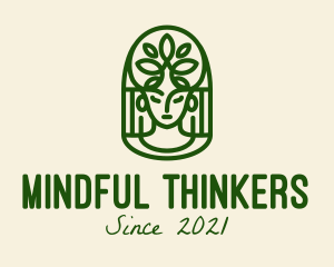 Zen Mindfulness Woman  logo design