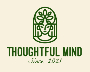 Zen Mindfulness Woman  logo design