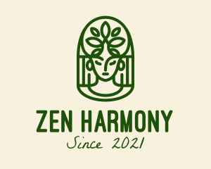 Zen Mindfulness Woman  logo design