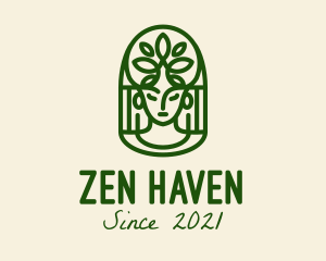 Zen Mindfulness Woman  logo design