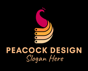 Multicolor Peacock Bird   logo