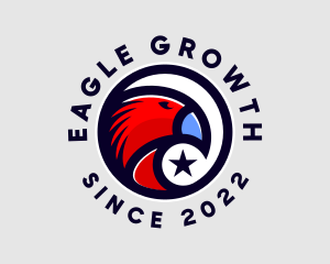 Patriotic Star Eagle logo design