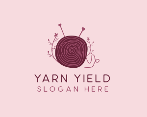 Yarn Thread Pin Seamstress  logo design